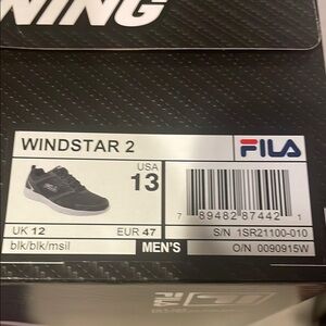 Fila Windstar 2 Men's Black Sneakers